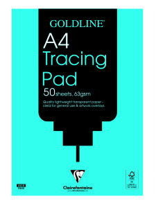 Clairefontaine Goldline Popular tracing pad A4 63g