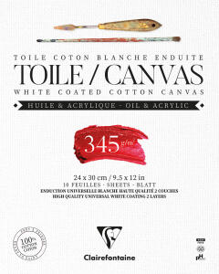 Clairefontaine Blck Toile F de Lys 345g 10Bl 24x30