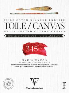 Clairefontaine Blck Toile F de Lys 345g 10Bl 30x40