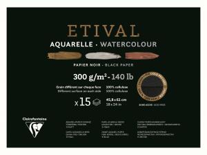 Clairefontaine Aquabl 2körn ETI sw 46x61 15B 300g