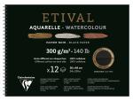 Clairefontaine Aquabl 2körn ETI sw 36x8 12B 300g