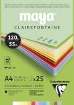 Clairefontaine Maya Block A4 120g Pastell sort