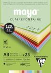 Clairefontaine Maya Block A3 120g Pastell sort