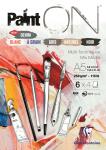 Clairefontaine PaintOn Block A5 250g sort 24Bl