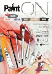 Clairefontaine PaintOn Block A4 250g sort 24Bl