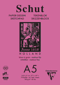 Clairefontaine Block Petit grain A5 w 180g 70Bl