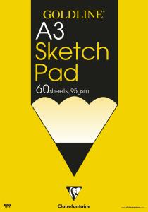 Clairefontaine Goldline sketch pad A3 60sh 95g