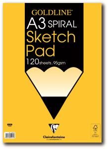 Clairefontaine Goldline spiral pad A3 120sh 95g