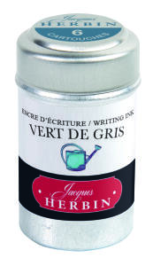 Herbin Dose mit 6 Patronen - Graugrün