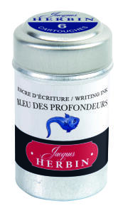 Herbin Dose mit 6 Patronen - Tiefblau