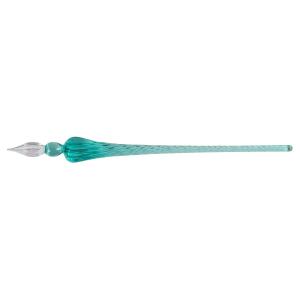Herbin Glasfeder rund 18,5cm türkis