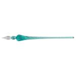 Herbin Glasfeder rund 18,5cm türkis
