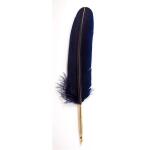 Herbin Gänsefeder 28cm Metallfeder blau