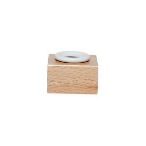 Herbin Tintenfass aus Porzellan, rund, Holz