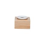 Herbin Tintenfass aus Porzellan, rund, Holz