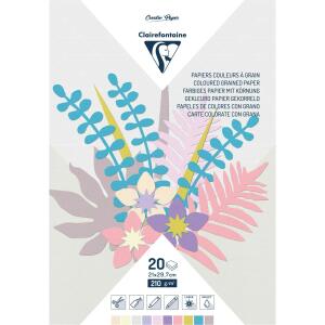 Clairefontaine Tonpapier A4 gekörnt 210g Pastell st