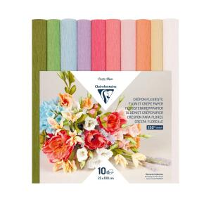 Clairefontaine Floristenkrepp 10Rl 25x100 pastell