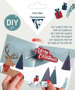 Clairefontaine POP-UP Karte 135x135+Umschl Rentier