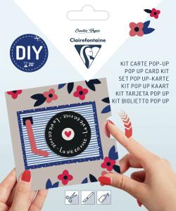Clairefontaine POP-UPKarte 135x135+Umschl Valentin