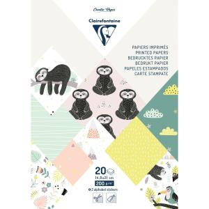 Clairefontaine Block Faultier A5 20Bl 200g sort