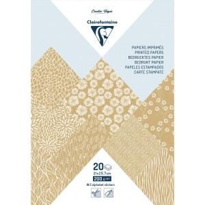 Clairefontaine Block A4 20Bl Motive, Kraft floral