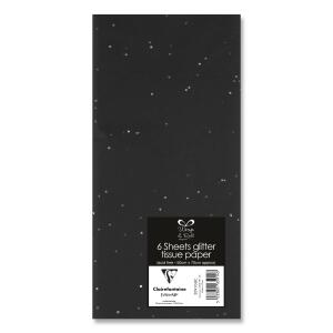 Clairefontaine Seide Packung 6 Blatt 50x70 sw/foil