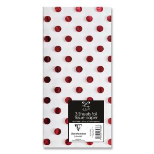 Clairefontaine Seide Pack 3 Bl 50x70 blc/foil rot