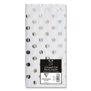Clairefontaine Seide Pack 3 Bl 50x70 blc/foil silb