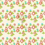 Clairefontaine Tiny Rolls 80g 5x0,35m Rote Blumen