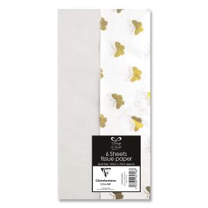 Clairefontaine Seide Pack 6 Bl 50x70 Schmett/foil