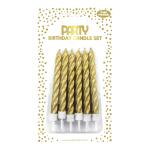 Clairefontaine Set 12 Kerzen Metallic gold