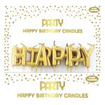 Clairefontaine Kerzen Metallic Happy Birthday gold