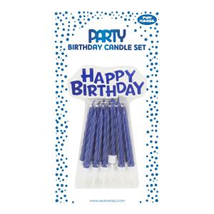 Clairefontaine 36 Kerzen für Kuchen blau