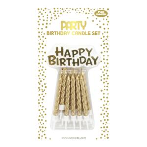 Clairefontaine 36 Kerzen für Kuchen gold