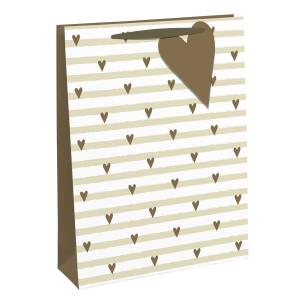 Clairefontaine Herz gestreift Tasche 26,5x14x33