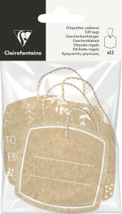 Clairefontaine Geschenketiketten kraft viereckig