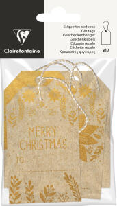 Clairefontaine Geschenketiketten kraft rechteckig