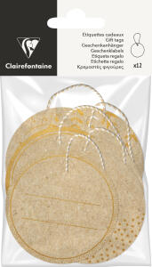 Clairefontaine Geschenketiketten kraft rund