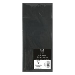 Clairefontaine Seide Packung 6 Blatt 50x70 sw
