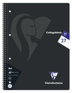 Clairefontaine Collegeblock 80Bl 90g Lin 27 D-Rd