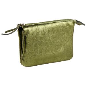 Clairefontaine Cuirise Kl Tasche 2F 13x9 Grün