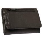 Clairefontaine Leder Brieftasche 11,5x2x8 sw