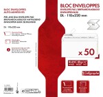 Clairefontaine Blck 50 Umschl Haftkl 110x220 DL 80g