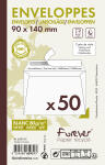 Clairefontaine Umschl 90x140 FOREVER 80g ws Pck 50