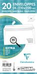 Clairefontaine Umschl Haftkl 110x220 DL 80g Pck 20