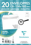 Clairefontaine Umschl Haftkl 114x162 C6 80g Pck 20