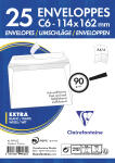 Clairefontaine Umschl Haftkl 114x162 C6 90g Pck 25
