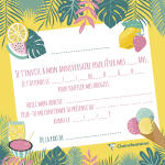 Clairefontaine Geburtstag Karten+Umschlag Tropical
