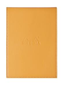 Rhodia Notizblock m Hülle kariert orange