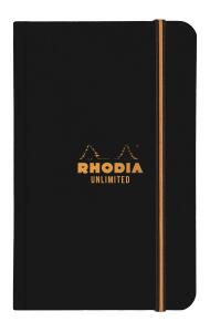 Rhodia Rhodia Notizb lin gummi 90x140 sw